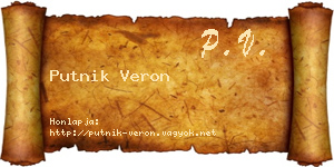 Putnik Veron névjegykártya